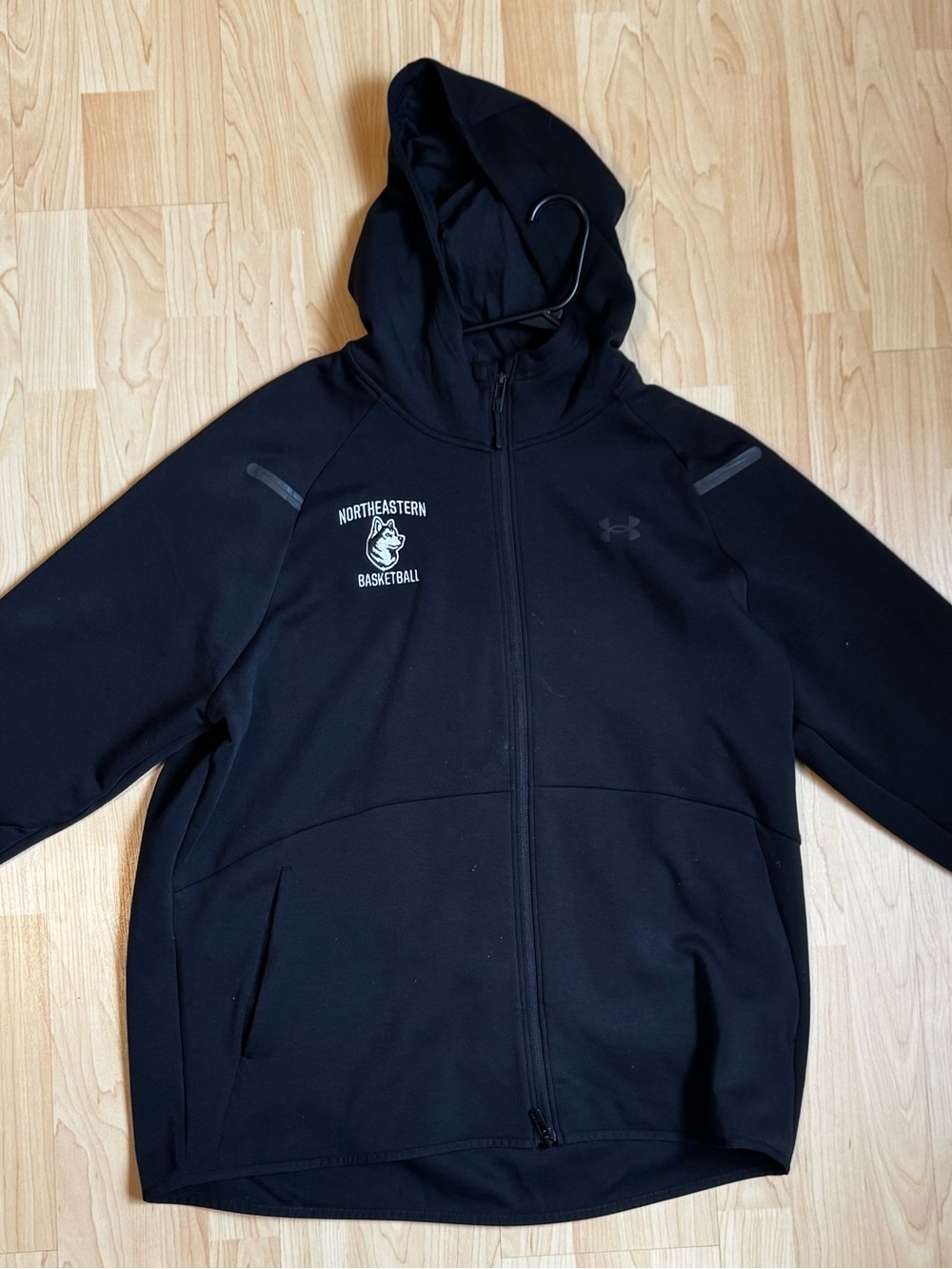 Under Armour Black Northeastern Basketball Hooded Full-Zip Jacket